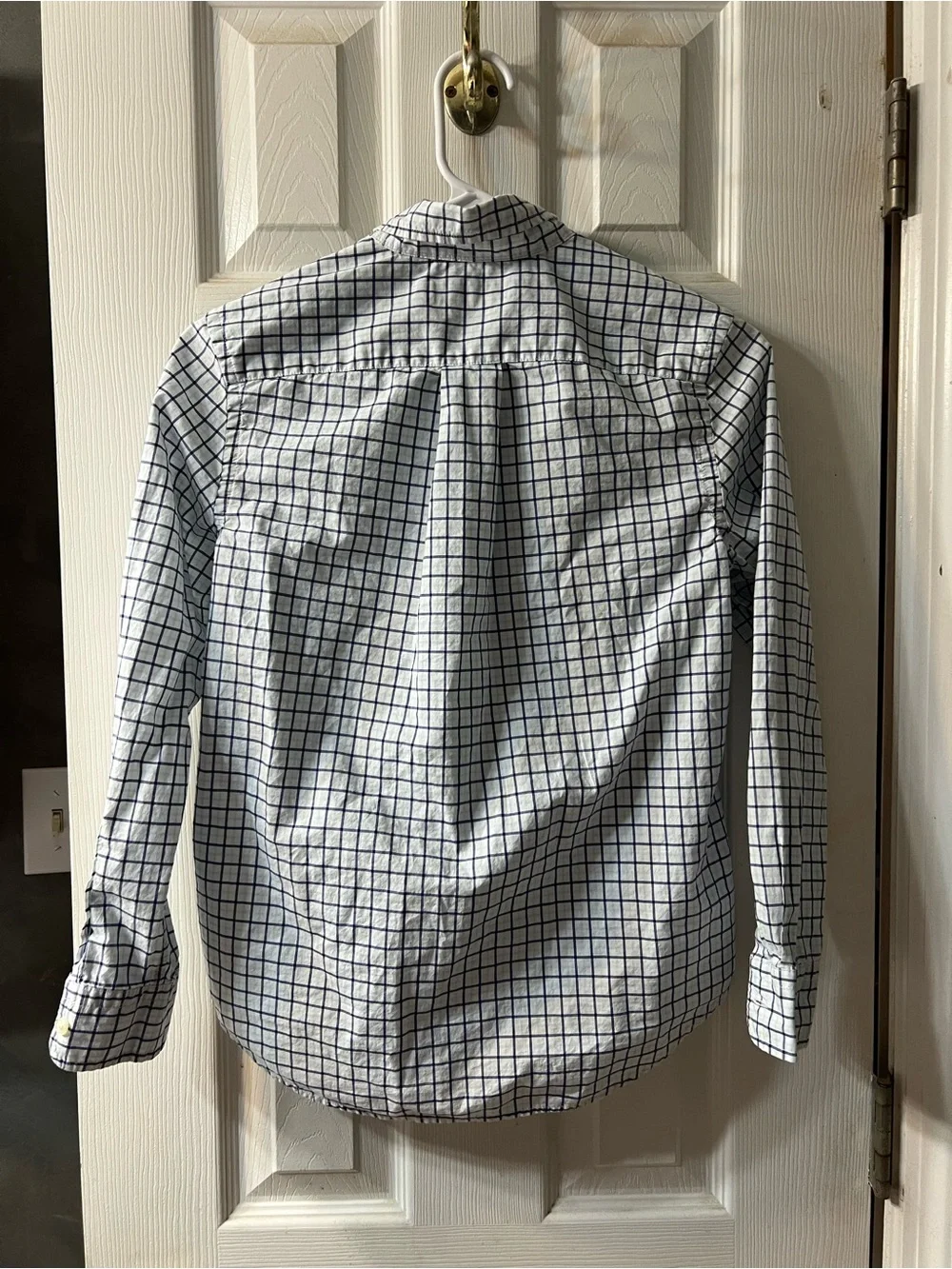 Ralph Lauren Boys Large 10/12 Blue Check Button-Down Shirt